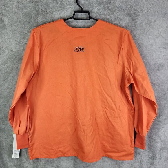 Landau Oklahoma State University Orange Scrub Lab Jacket Long Sleeve Size 2XL - Picture 7 of 10